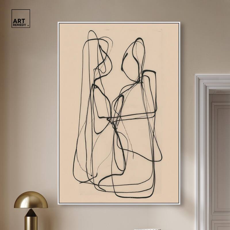 Embrace of Lines I Canvas by Art Remedy