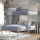 preview thumbnail 21 of 58, Artsy Twin Over Full Metal Bunk Bed with Integrated Desk, Ladder and Quality Slats for Bedroom, Versatile Use Silver