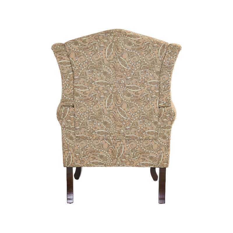2 Set Traditional Rolled Arm Wing Back Accent Chair