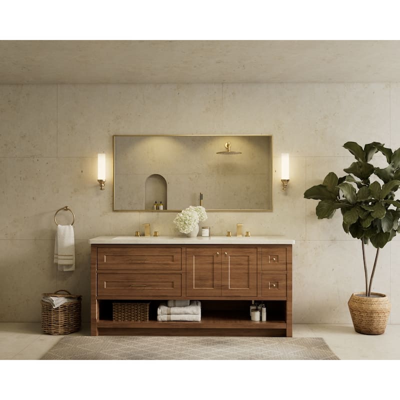 GRANDJOY 2-Pack Waterfall Bathroom Sink Faucets 3-Hole 2-Handle Vessel Sink Faucet