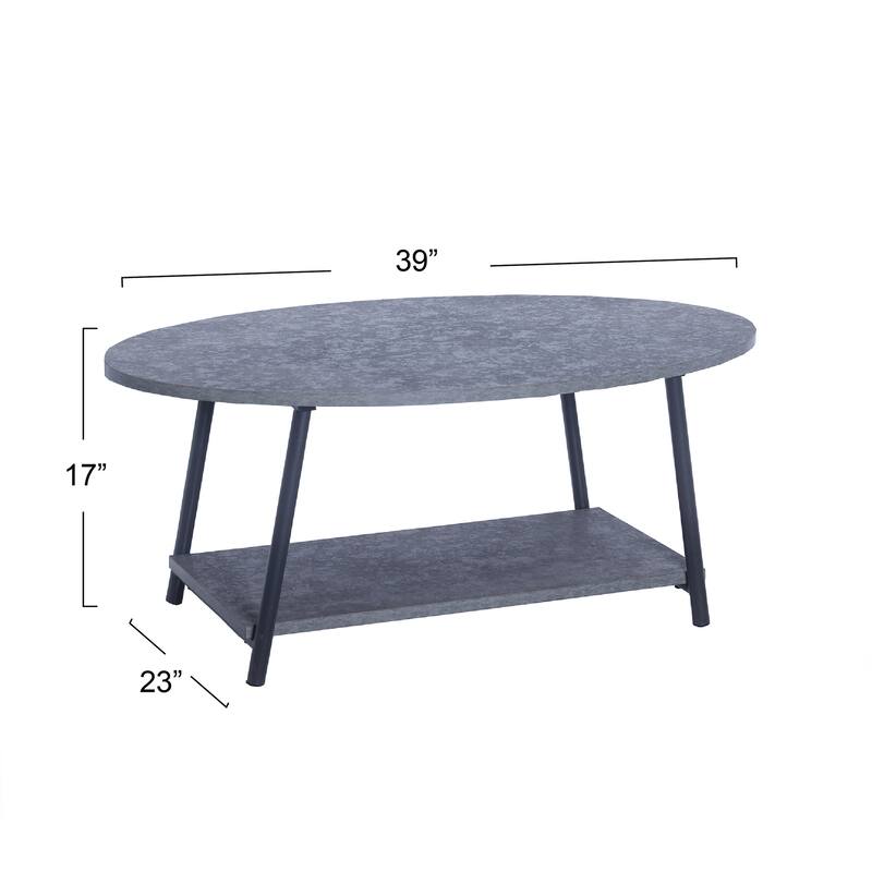 Household Essentials Coffee Table with Storage Shelf