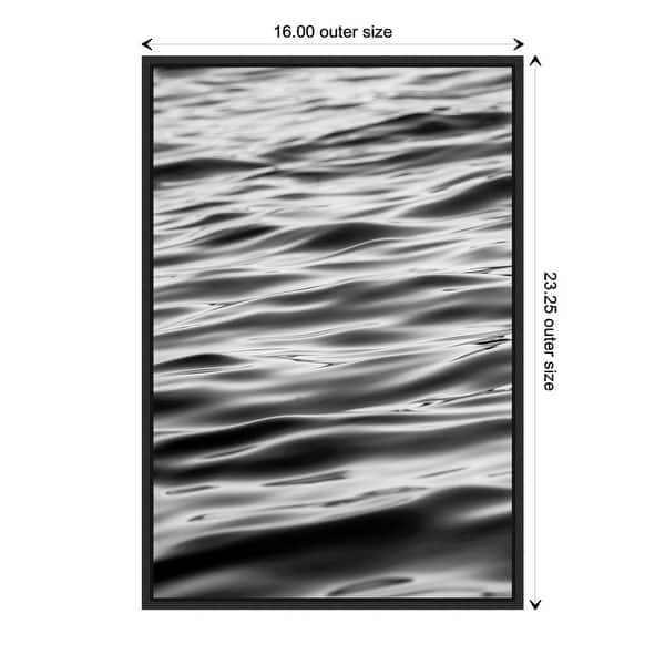 Surface (Water Ripples) by Design Fabrikken Framed Canvas Art - Bed ...