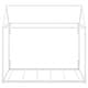 preview thumbnail 16 of 25, Twin Size House Shape Metal Platform Bed