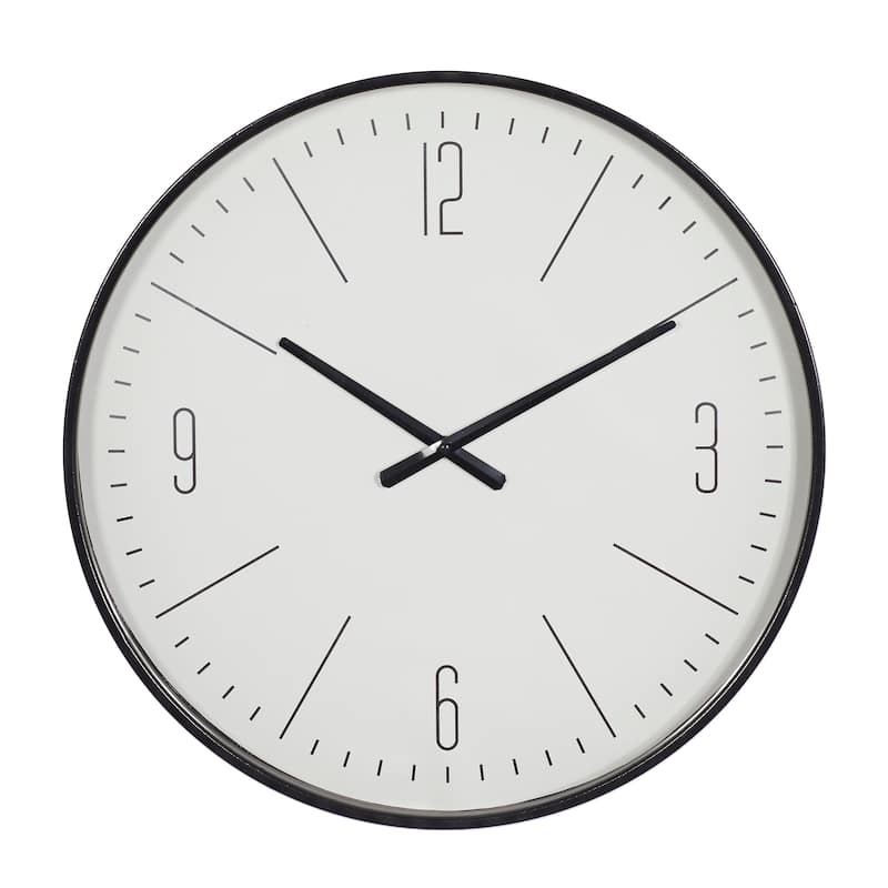 Glass Contemporary Wall Clock 20 x 20 x 2 - 20 x 2 x 20