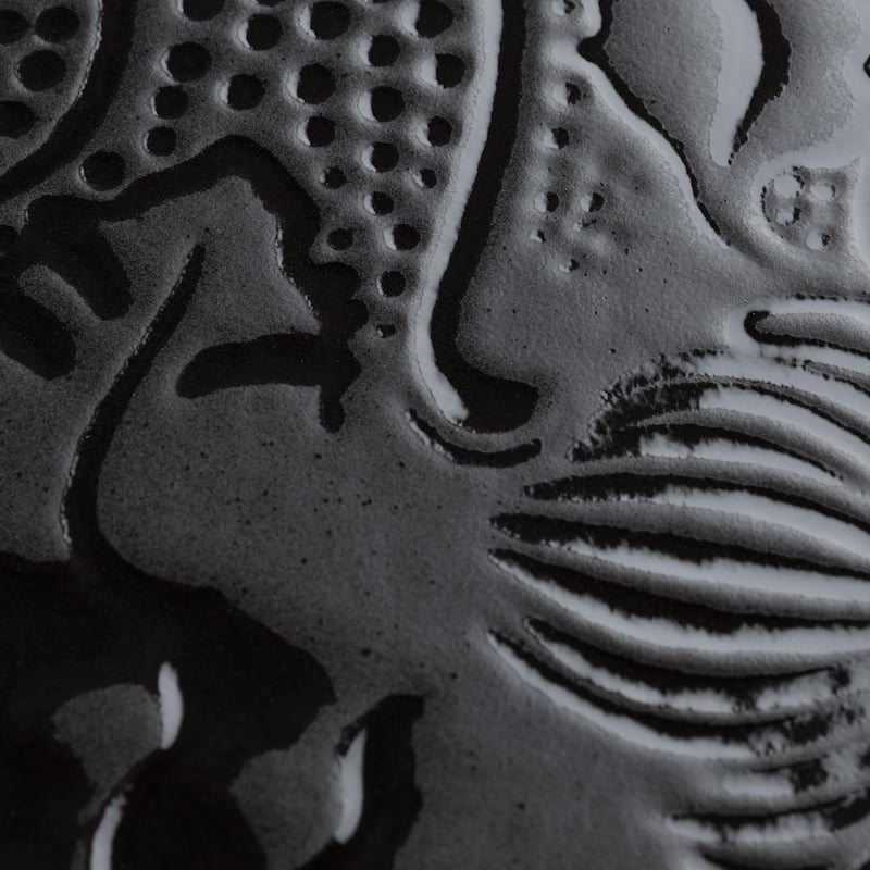 Merola Tile Gaudi Lux Hex Black 8-5/8" x 9-7/8" Porcelain Floor and Wall Tile