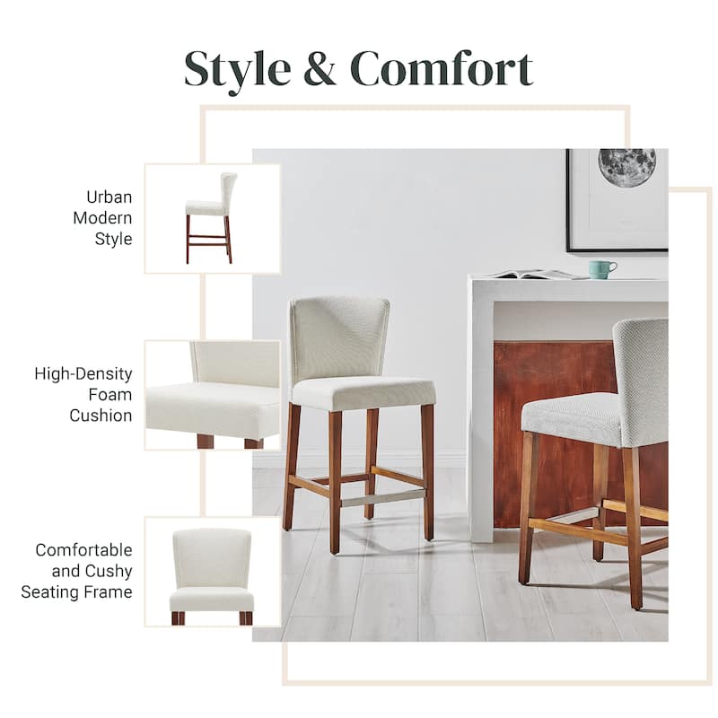 NPD Furniture Albie KD Fabric Counter Stool