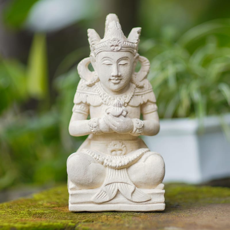Novica Handmade Arjunas Peace Sandstone Statuette