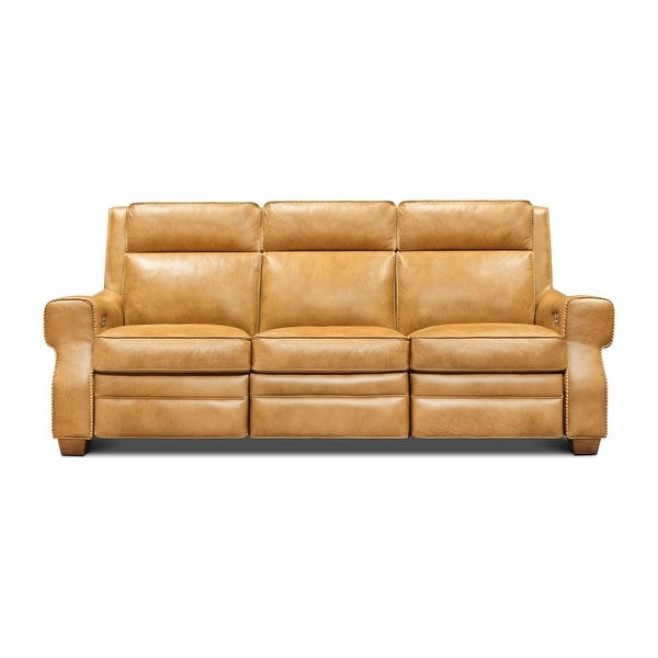 Full grain best sale leather reclining sofa