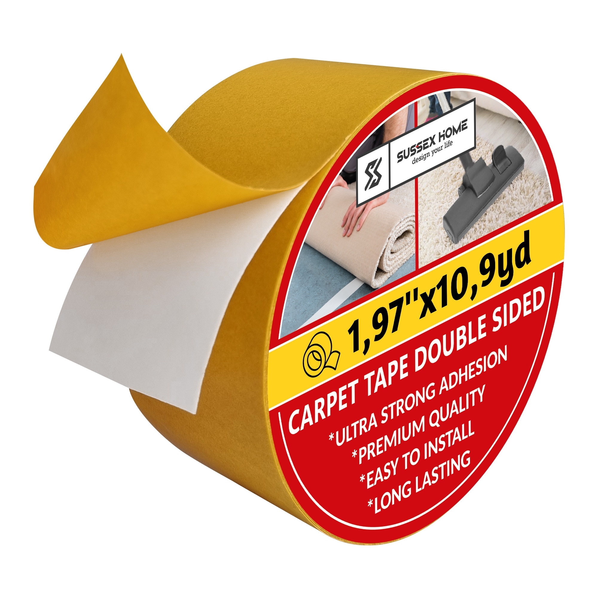 Double Sided Carpet Tape - Strong Adhesive and Heavy Duty Stickers - On  Sale - Bed Bath & Beyond - 37276934