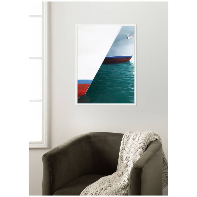 Kate and Laurel Sailing Across Costal Waters by Alicia Abla Framed Canvas Wall Art Print