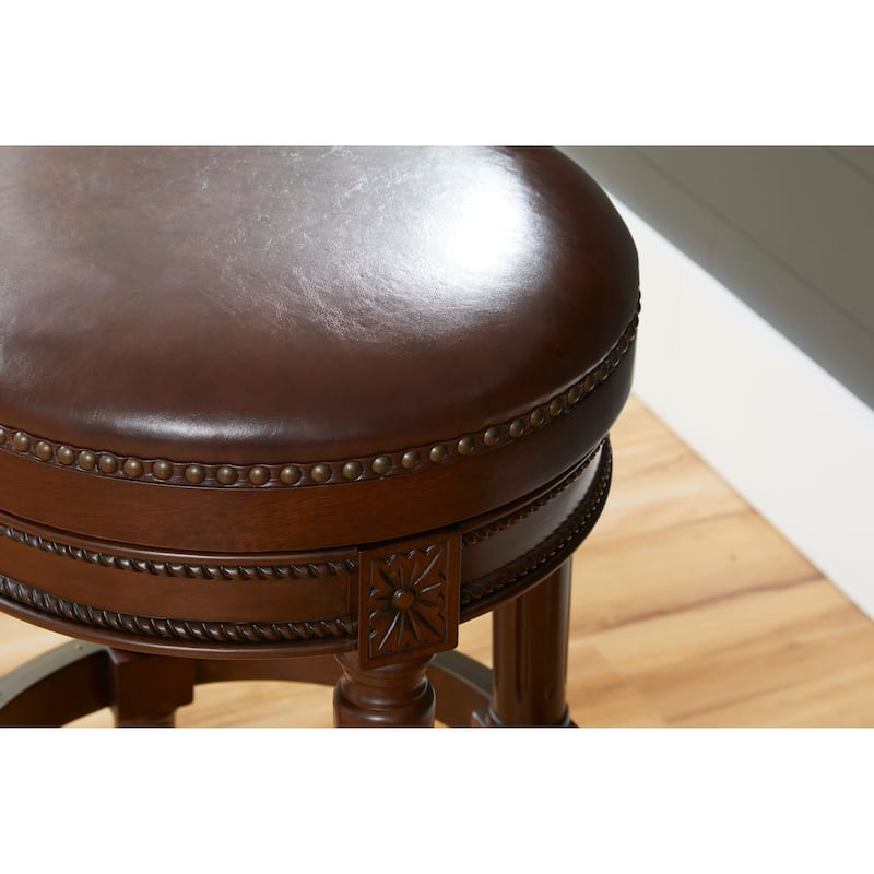 NewRidge Home Backless Chapman Bar Height Stool Distressed Walnut - Bar Height - Bar Height