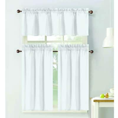 Gibson Light Filtering Kitchen Curtain Set with Valance and Tiers