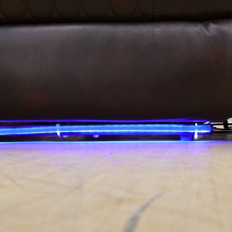 Power Recliner Chair with LED Lighting and Quilted Design