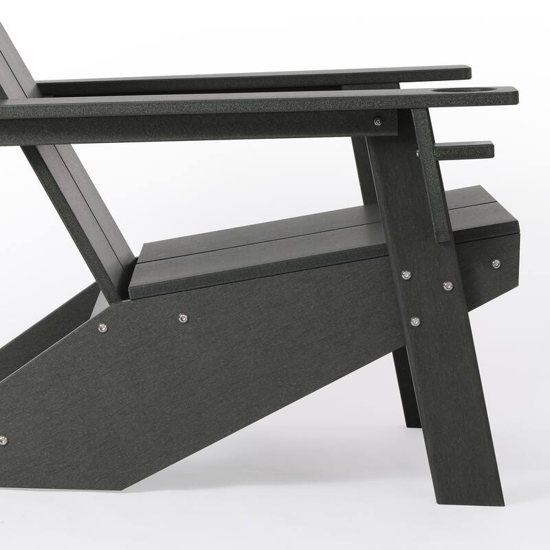 Coastin Modern Poly Adirondack Chair (Set of 2), Black
