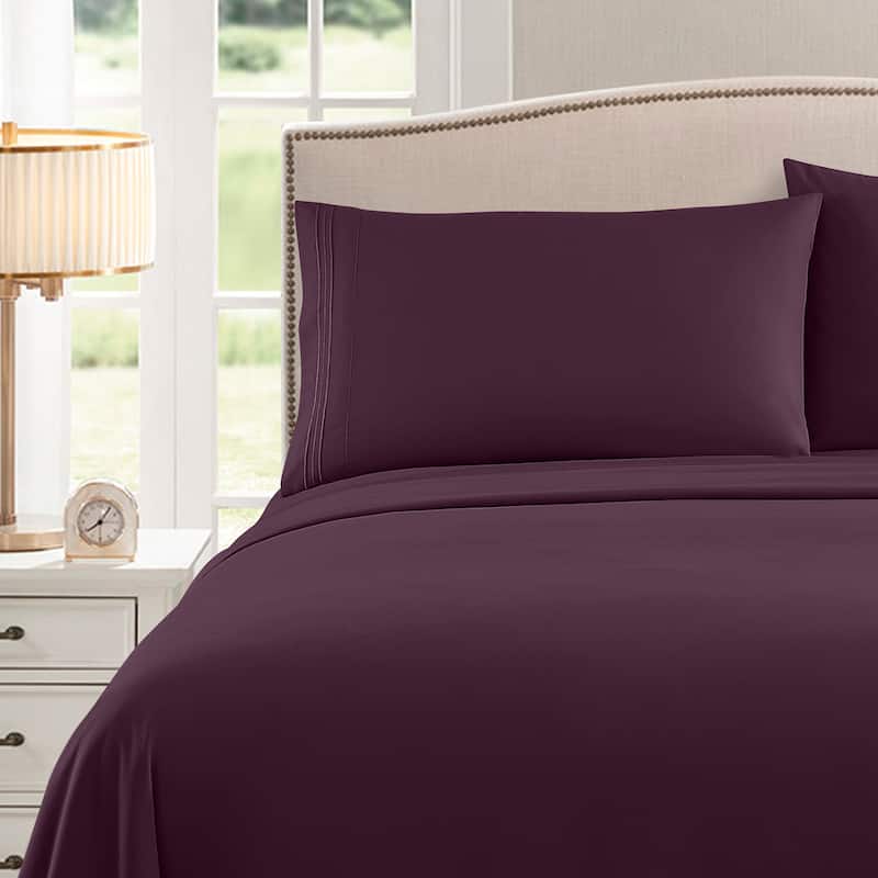 Sweet Home Collection Triple Stitch 4-piece Bed Sheet Set