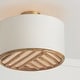 preview thumbnail 3 of 5, Soleil 3-light Matte Brass Convertible Semi-Flush/ Pendant