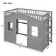 preview thumbnail 26 of 112, Solid Wood House Loft Bed With Ladder for Kids, Boys and Girls, Bedroom