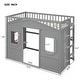 preview thumbnail 55 of 112, Solid Wood House Loft Bed with Ladder for Kids