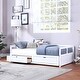preview thumbnail 12 of 14, Twin to King Extendable Wooden Daybed with Trundle and Dual Storage Drawers, Solid Wood Frame