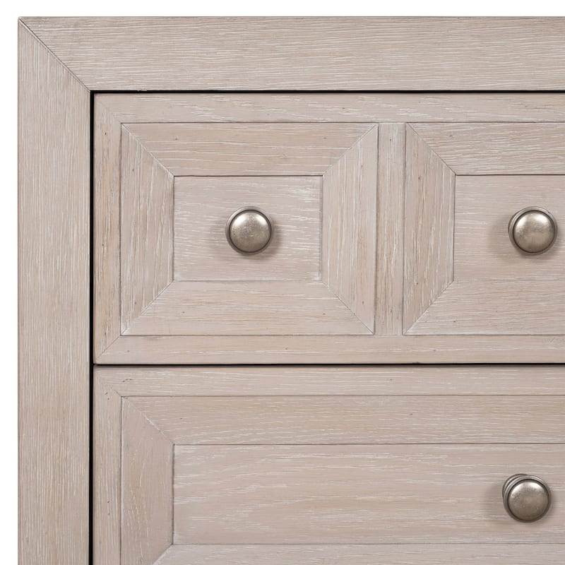 Furniture of America Durem Modern Classic Wood 3-Drawer Nightstand with USB Ports