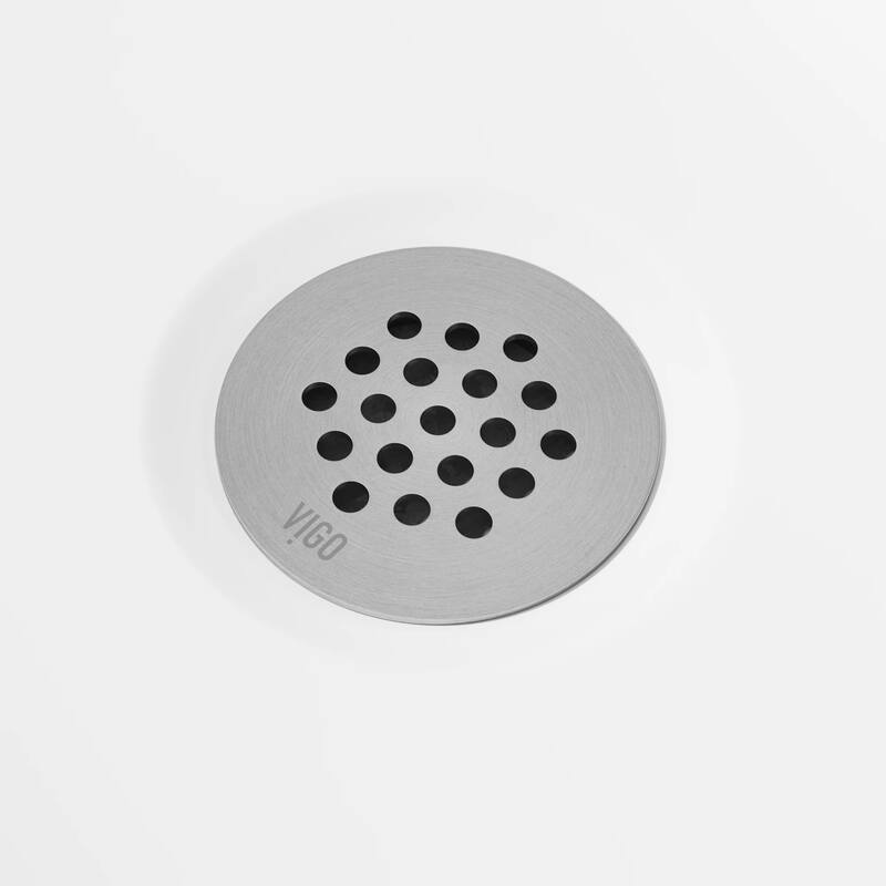 VIGO 1.75" W Vessel Bathroom Sink Grid Drain