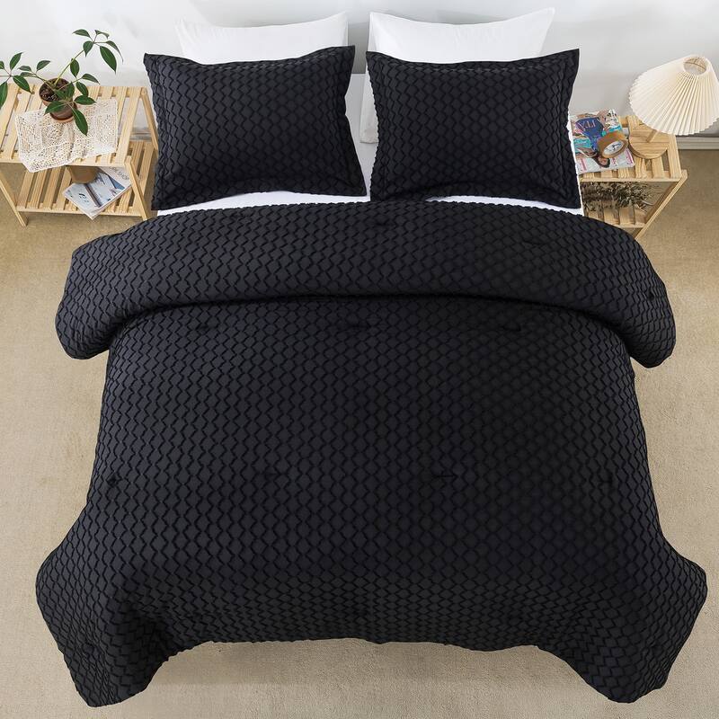 Boho Comforter Set,Tufted Design Bedding Set