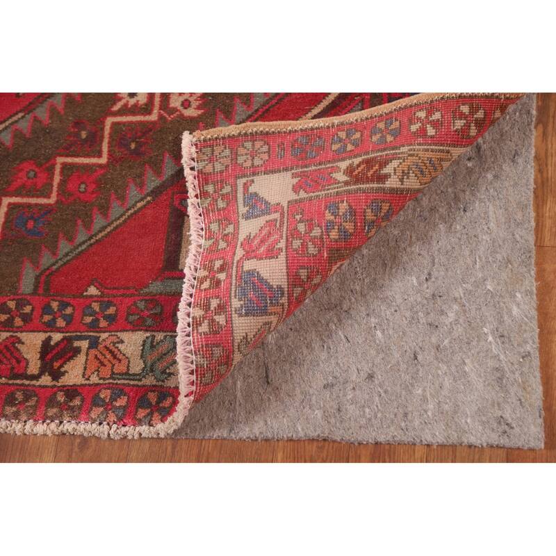 Meshkin Persian Vintage Area Rug Handmade Wool Carpet - 4'8" x 10'6"
