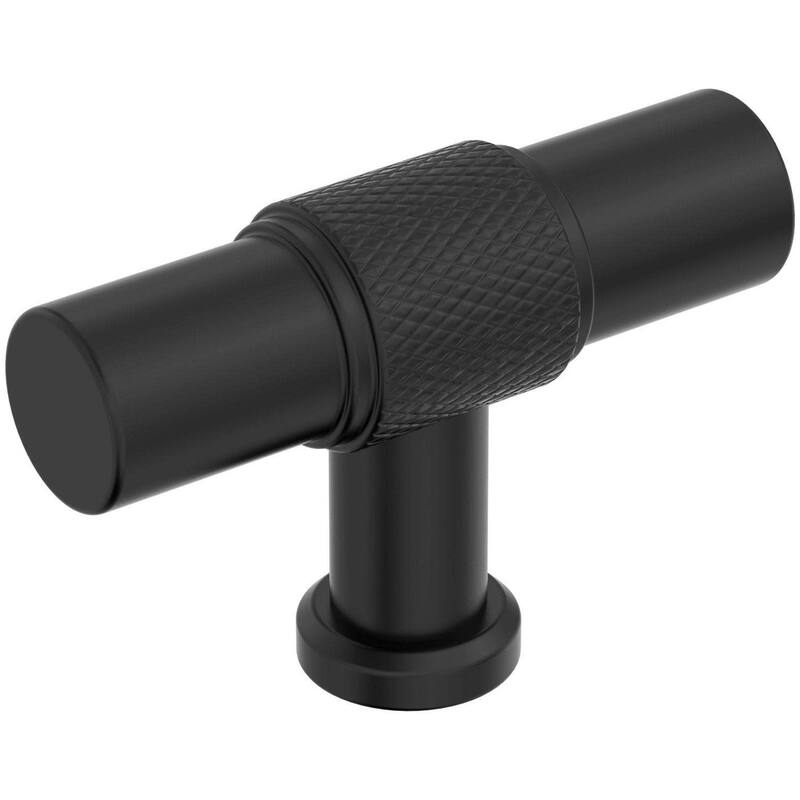 Amerock BP37741 Faraday 5/8" Knurled Bar Cabinet Knob - Matte Black