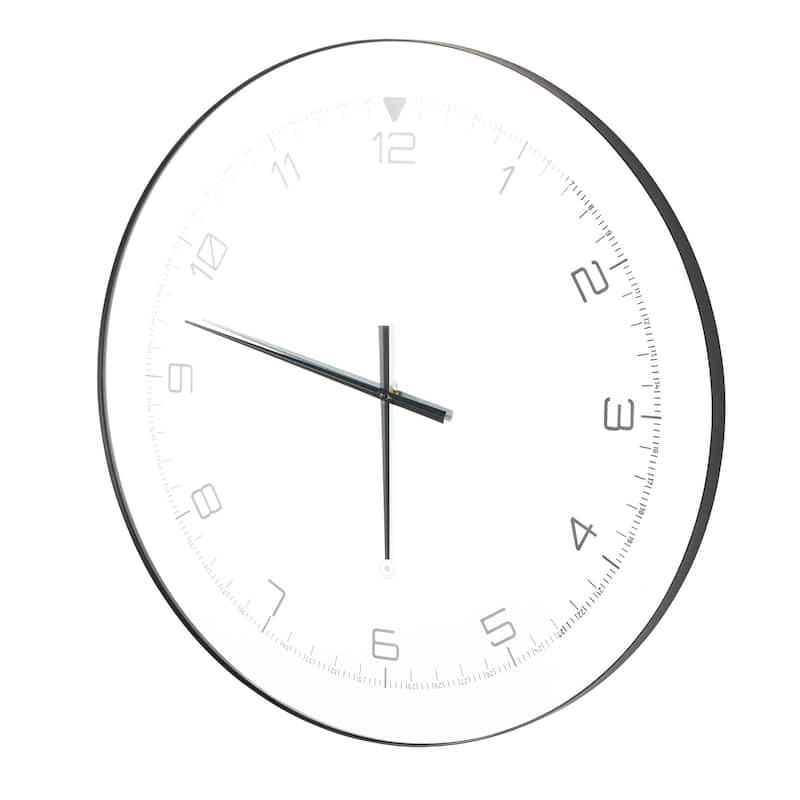 Glass LED Decorative Wall Clock with Black Clocks Hands and White Numbers - Multi Colored - Roche River Decor