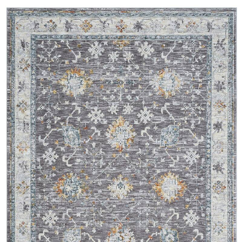 Distressed Floral Area Rug - 2' x 6' Runner