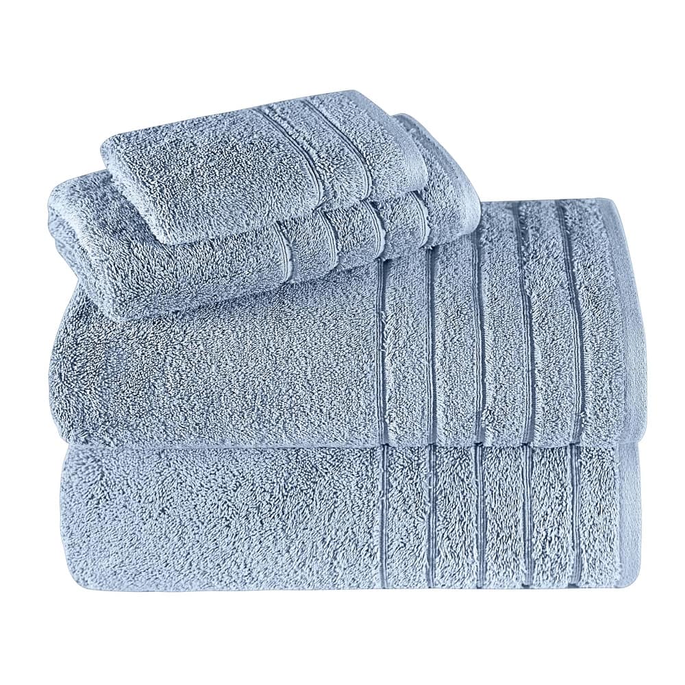Classic Turkish Towels 4 Piece Cotton Towel Set, Absorbent Hotel & Spa