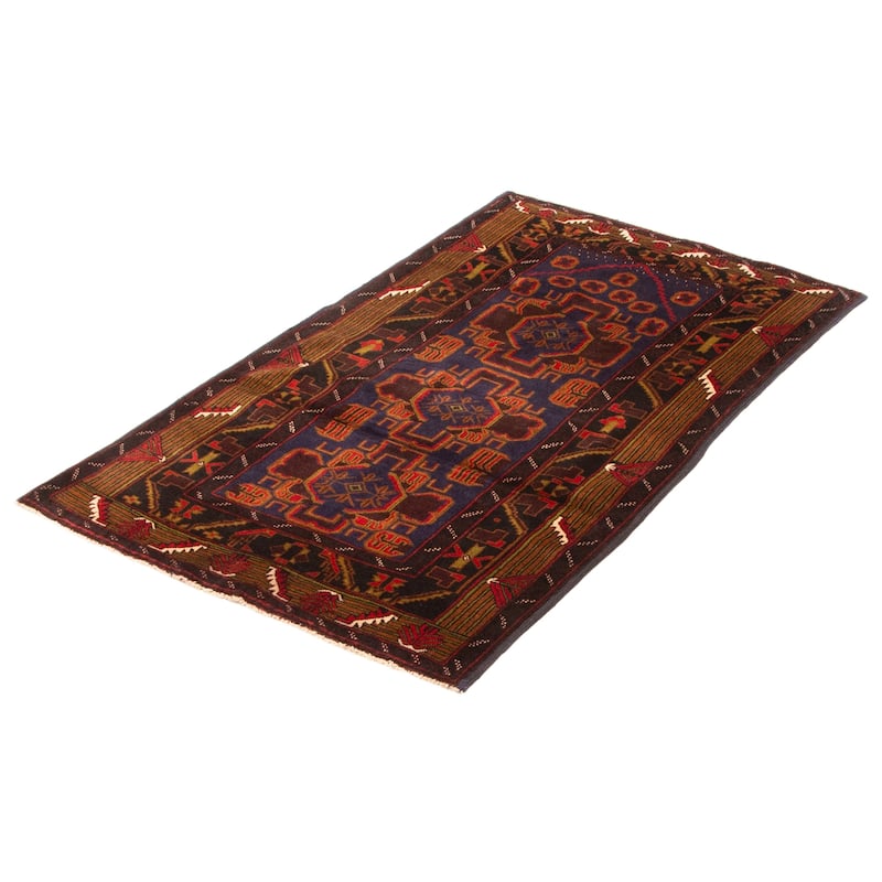 Teimani Navy Rug 2'11" x 5'0" - 2'11 x 5'0