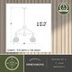 preview thumbnail 6 of 9, Avondale 25.5-in Satin Nickel and Wood Farmhouse 5 Light Chandelier Dining Room Hanging Fixture
