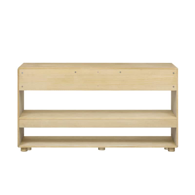 Vintage Entryway Console Table with 2 Drawers and Shelves