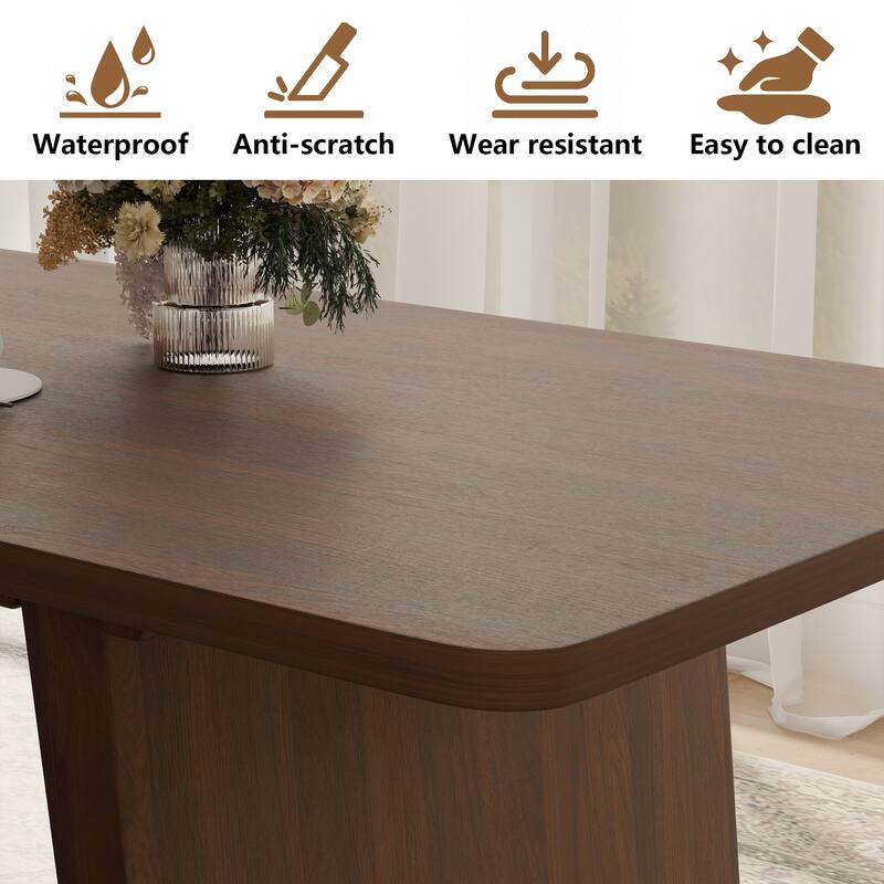 Solid Wood Square Dining Table for 8 People Nordic style - 79*36