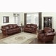 preview thumbnail 1 of 4, Brandon Distressed Whiskey Italian Leather Sofa Set