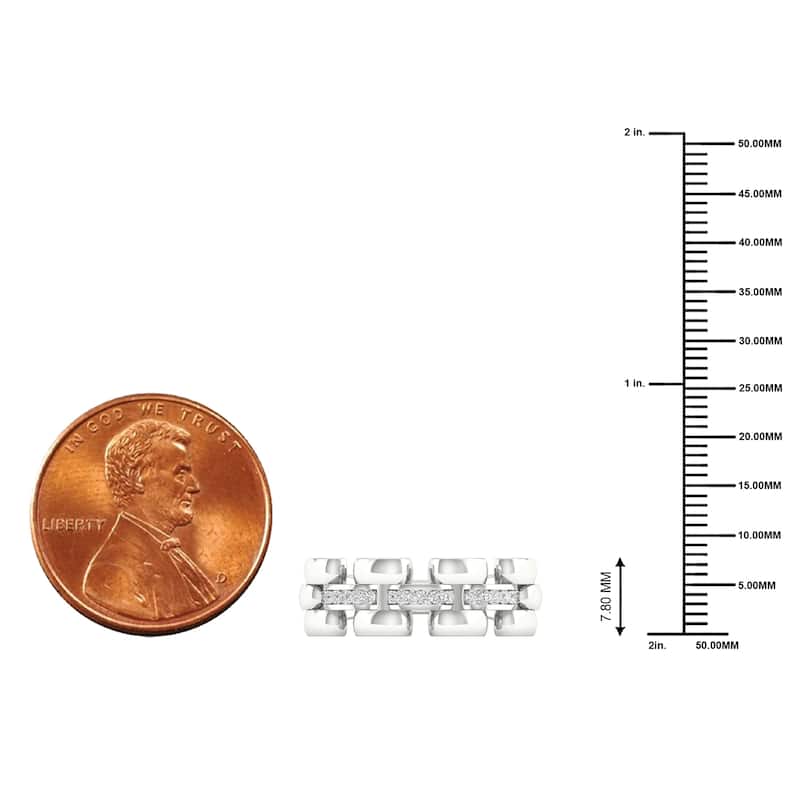 1/6ct TDW Diamond Wedding Band in 10K Gold for Men