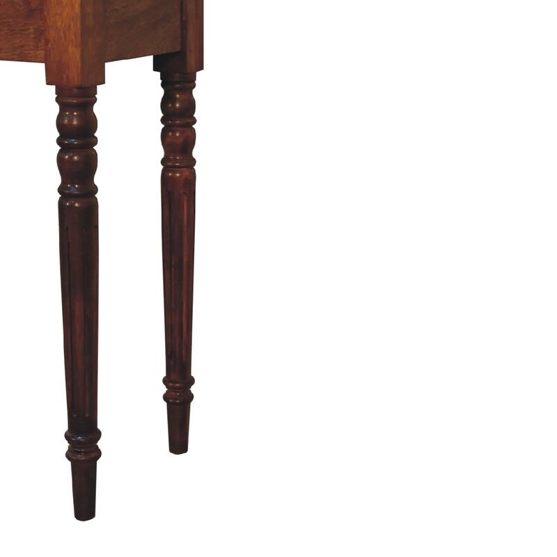 Artisan Furniture Chestnut Turned Leg Writing Desk ,Brown,1 Drawer