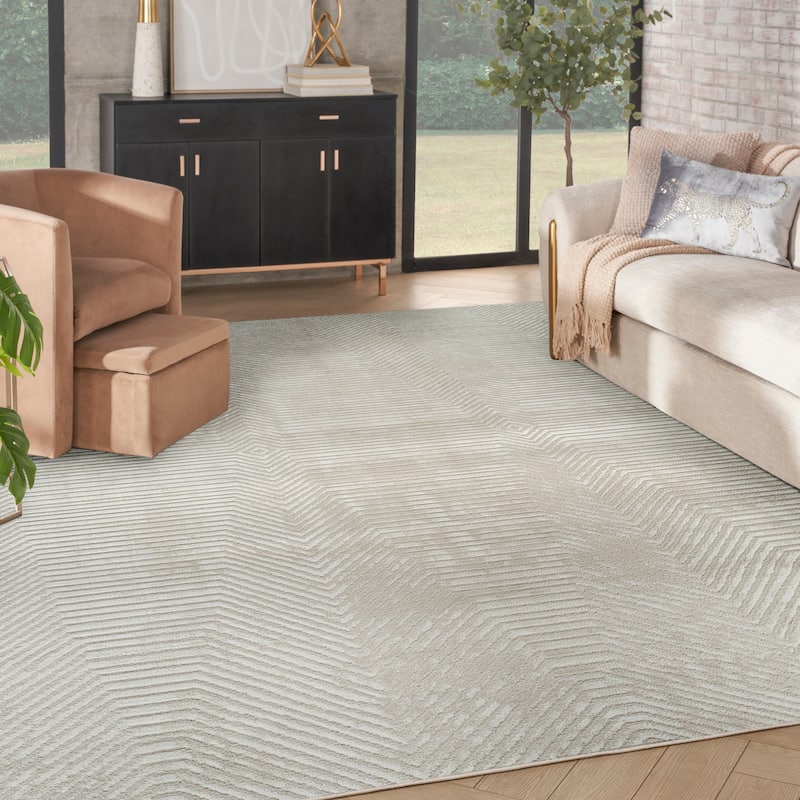 Nourison Home Dekor Indoor only Grey Persian Area Rug - Ivory/Beige - 7'10" x 9'10"