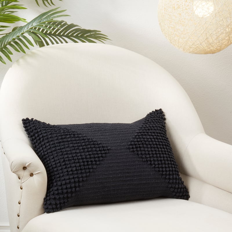 Textured Woven Diamond Throw Pillow