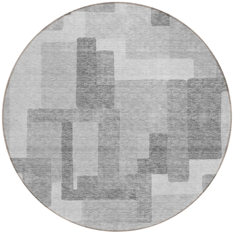 HomeRoots Abstract Transitional Rectangle Outdoor Rug