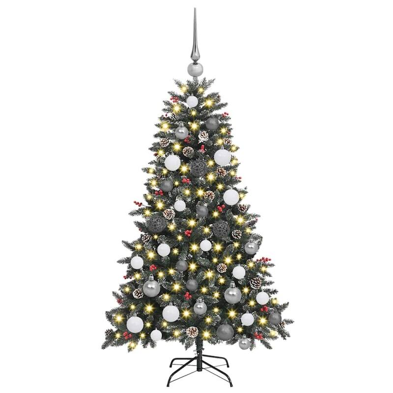 vidaXL Artificial Christmas Tree Green PVC