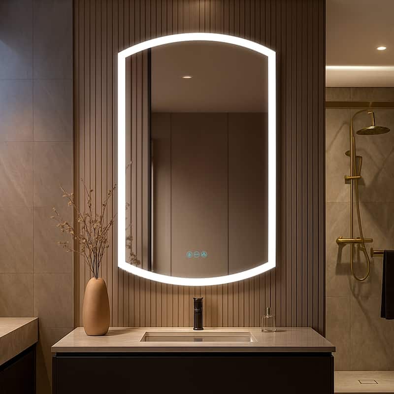 Blossom 24x38 Inch LED Medicine Cabinet with Lighted Mirror, Defogger - Left Hinge