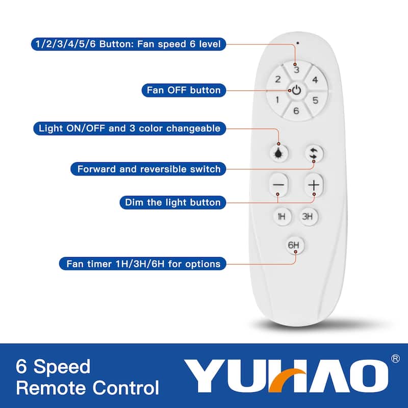 56" Ceiling Fan Light with Remote Control