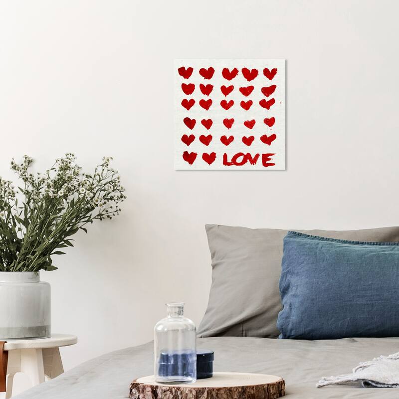 Wynwood Studio Canvas Fashion and Glam In The Papers Red Red and Crimson Modern & Contemporary Wall Art Canvas Print - 12 x 12