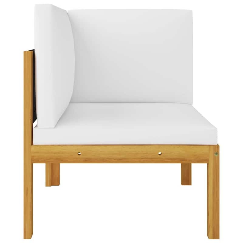 vidaXL Patio Lounge Set Outdoor Sectional Sofa with Cushions Solid Acacia Wood