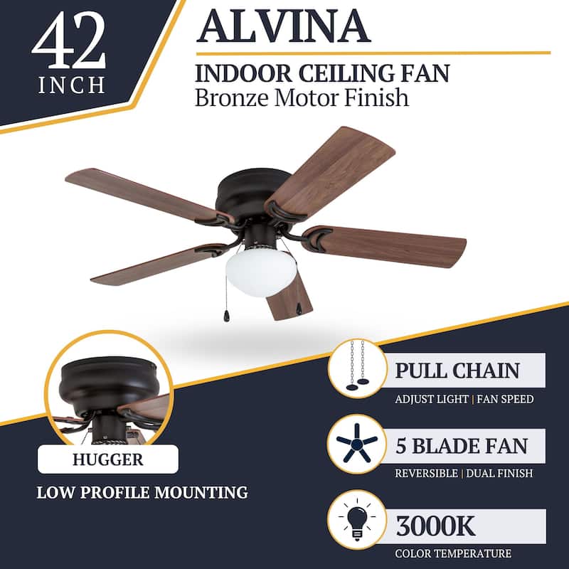 44" Prominence Home Alvina Satin Nickel Traditional Indoor LED Ceiling Fan with Light, Pull Chain