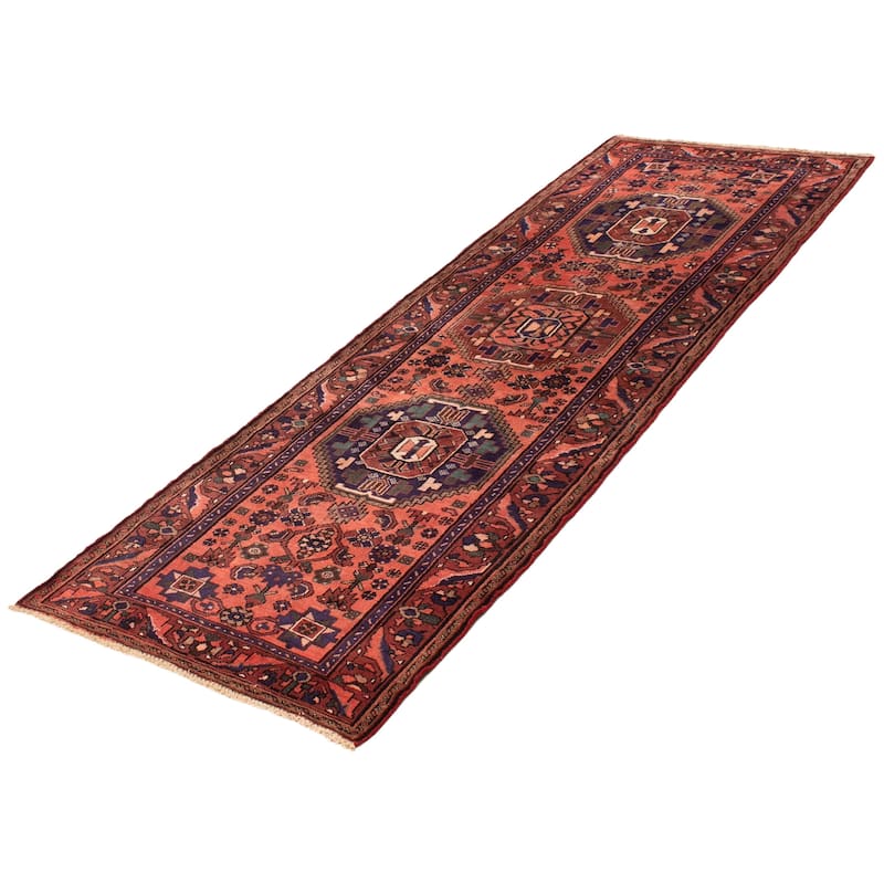 ECARPETGALLERY Hand-knotted Andelz Copper Wool Rug - 3'6 x 10'4