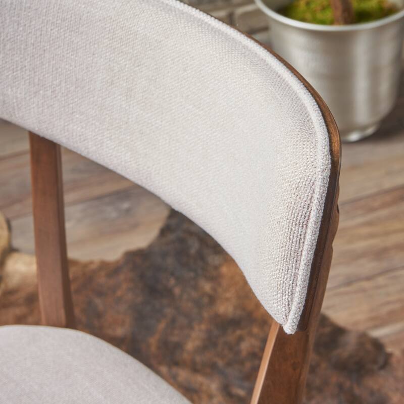 Chazz Mid Century Upholstered Dining Chairs (Set of 2) by Christopher Knight Home
