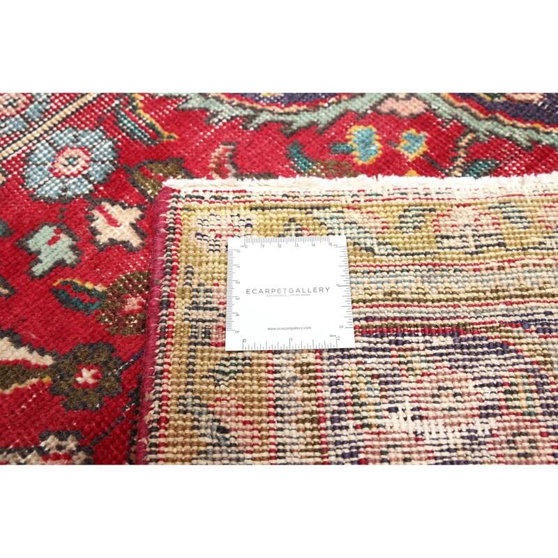 ECARPETGALLERY Hand-knotted Antalya Vintage Red Wool Rug - 6'7 x 9'8